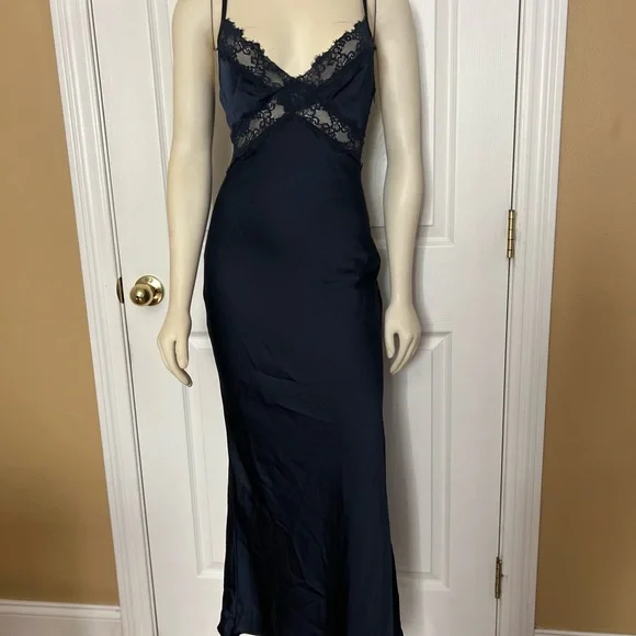 Princess Polly TREASURE BIAS CUT MAXI DRESS NAVY - Picture 8 of 16